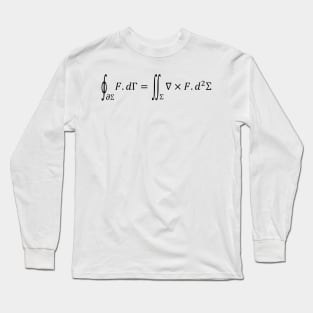 Stokes Theorem Equation - Differential Calculus Long Sleeve T-Shirt